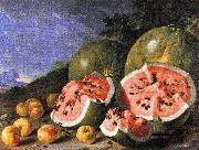 Luis Melendez Still Life with Watermelons and Apples, Museo del Prado, Madrid. oil on canvas